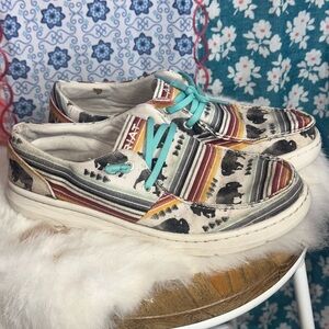 Ariat White and Brown Sneakers